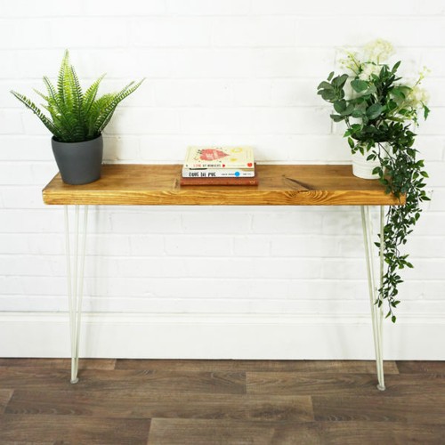 Coffee side table solid wood - side,