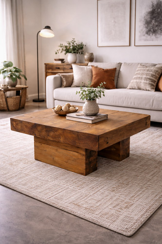 Wood coffee table rustic - coffee,