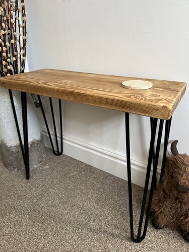 Rustic wooden side table - wooden,