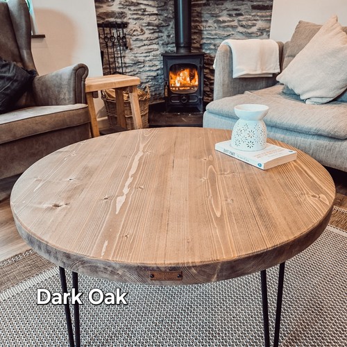 Round coffee table rustic - table, /