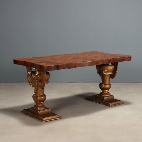 Antique coffee table carved - antique,