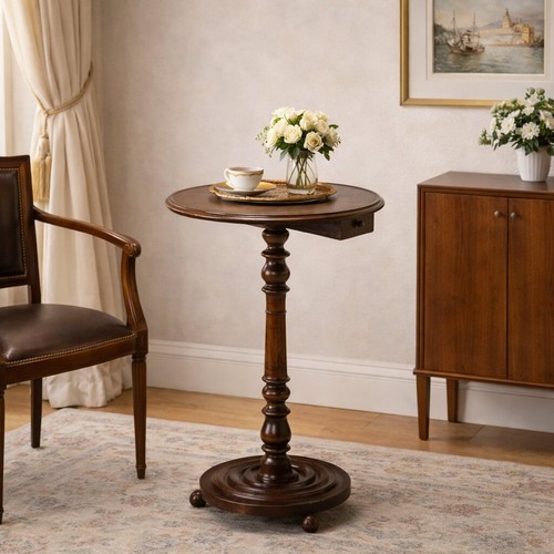 Antique small table walnut - table,